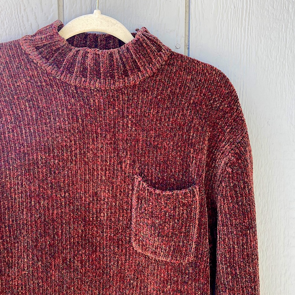 Fall foliage turtleneck sweater